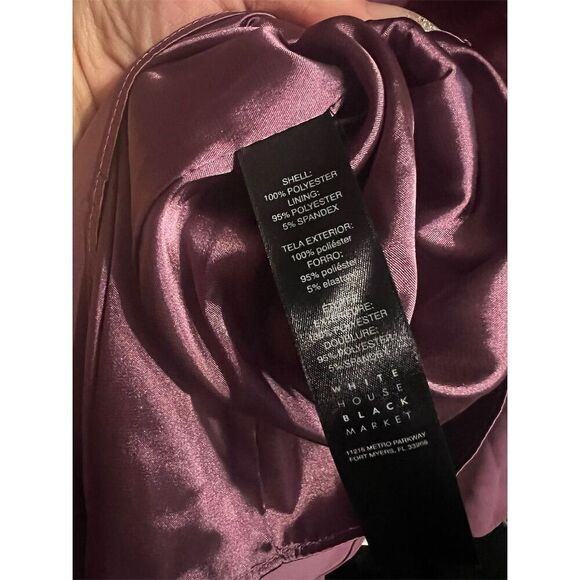 White House Black Market Women's Purple Bell Sleeve Shift Dress Size 6 - Picture 3 of 6